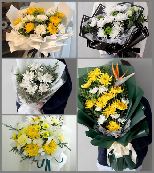 广东揭阳市揭西县坪上镇白事花束代送